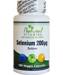 Natural Vitamins Selenium 200mg 100vcaps